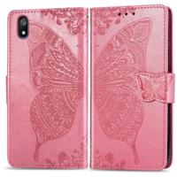 Butterfly Love bloemen reliëf horizontale Flip lederen case voor Xiaomi Redmi 7A met houder & kaartsleuven & portemonnee & Lanyard (roze) - thumbnail