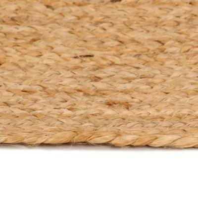VidaXL Tapijt rond 210 cm gevlochten jute
