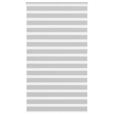 Zebra rolgordijn 130x230 cm stofbreedte 125,9 cm lichtgrijs