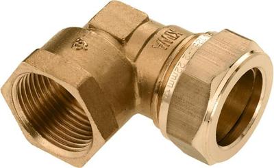 Bonfix knelkoppeling - knie - binnendraad - 1 x 22mm - Messing