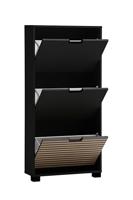 Schildmeyer Schoenenkast Ryker (3 vakken, Matzwart) - thumbnail