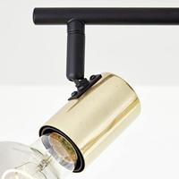 Brilliant Zwart met gouden plafondlampKerry 6-lichts - 99716/72 - thumbnail