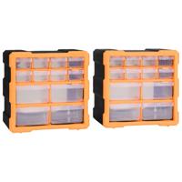 VidaXL Organisers met 12 lades 2 st 26,5x16x26 cm - thumbnail