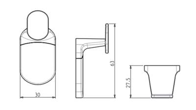 Handdoekhaak 2PCS Sapho Zero 6.3x3 cm Chroom Handdoekhaak 2PCS Sapho Zero 6.3x3 cm Chroom