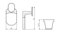 Handdoekhaak 2PCS Sapho Zero 6.3x3 cm Chroom Sapho - thumbnail