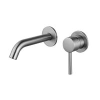 Fortifura Calvi Wastafelkraan - inbouw - met inbouwdeel - Geborsteld RVS PVD (RVS) SW1171114 - thumbnail