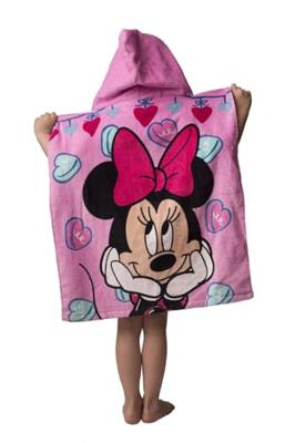 Minnie poncho 50 x 115 cm (roze)