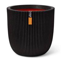 Capi Pot bol groove 35x34cm - Zwart - thumbnail