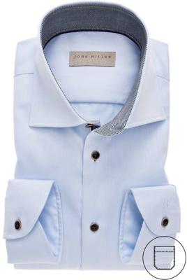 John Miller Heren Overhemd Lichtblauw Widespread Modern Fit