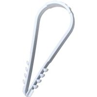 N & L Dübelklemmschelle 8-28mm Bevestigingsklem Insteekbaar 502STN Voor steekmontage in muur, Met steekdeuvel, UV-stabiel Lichtgrijs 100 stuk(s) - thumbnail