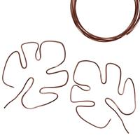 Vaessen Creative Knutseldraad en sieradendraad 5 m x 2,8 mm x 0,5 mm bruin (chocolade) - driehoekig reliëf - flexibele draad voor het knutselen van bloemenkrans, scmuck maken en modelbouw - thumbnail