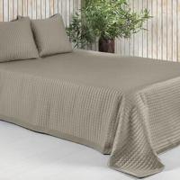 Dommelin Dommelin Sprei Chicago Satijn 300TC Taupe 260x280 cm - thumbnail