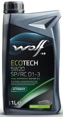 Wolf motorolie "ecotech sp/rc d1-3". motoroil 5w20 1l ecotech sp/rc d1-3