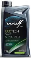 Wolf motorolie "ecotech sp/rc d1-3". motoroil 5w20 1l ecotech sp/rc d1-3 - thumbnail