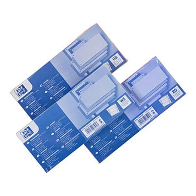 Oxford verdeelstroken 24 x 10,5 cm, 2-gaats, blauw, 100 stuks