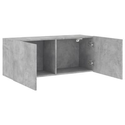 Tv-meubel wandgemonteerd 100x30x41 cm betongrijs
