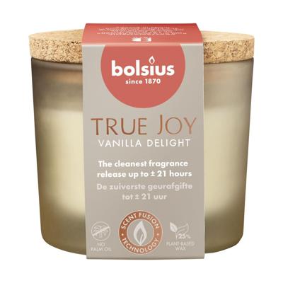 Bolsius Geurglas met kurk 66/83 true joy vanilla delight | 2 stuks