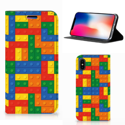 Apple iPhone X | Xs | Hoesje met Magneet | Blokken