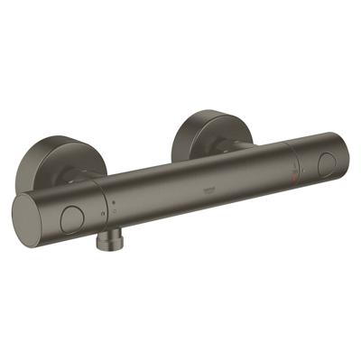 GROHE Grohtherm 1000 Cosmopolitan M douchekraan thermostatisch met koppelingen EcoJoy en volumegreep met ecobutton brushed hard graphite 34065al2