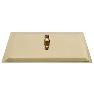 Regendouchekop rechthoekig 40x30 cm roestvrij staal goudkleurig