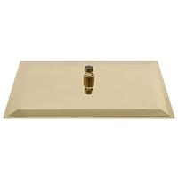 Regendouchekop rechthoekig 40x30 cm roestvrij staal goudkleurig - thumbnail