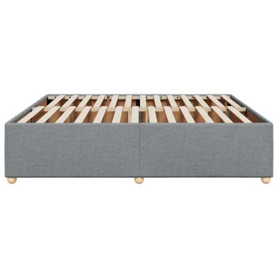 Bedframe zonder matras stof lichtgrijs 200x200 cm