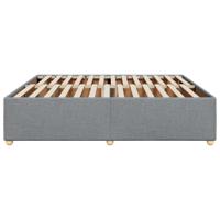Bedframe zonder matras stof lichtgrijs 200x200 cm - thumbnail