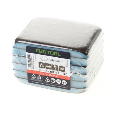 Festool Accessoires Schuurspons Granat | 98x120x13 | 120 GR/6 - 201113