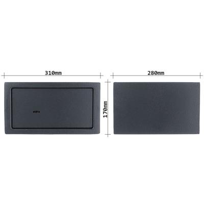 Meubelkluis - Privekluis LE 17 met sleutelslot - Antraciet