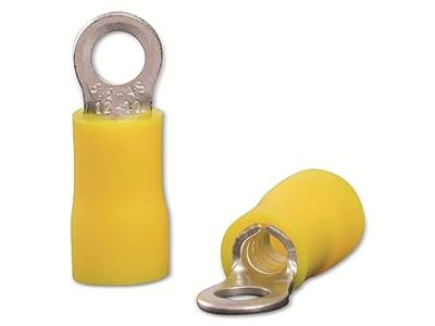 Quadrios 22C456 Ringkabelschoen Dwarsdoorsnede (max.): 6.0 mm² Schachtdiameter: 4.3 mm Deels geïsoleerd Geel 1 set(s)