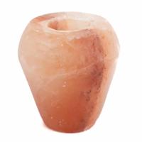 Zoutsteen Waxinelichthouder Oranje Appel ca. 12 cm - thumbnail