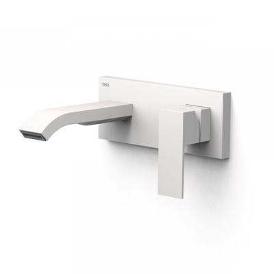 Wastafelmengkraan Inbouw Tres Cuadro Exclusive Korte Licht Gebogen Uitloop en Korte Hendel Mat Wit Tres Wastafelmengkraan Inbouw Tres Cuadro Exclusive Korte Licht Gebogen Uitloop en Korte Hendel Mat Wit Tres