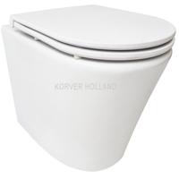 Wiesbaden Rimless Wandcloset Vesta Mat Wit Met Flatline Toiletzitting Softclose En Quick Release Mat Wit - thumbnail