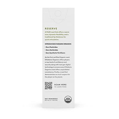 D'Addario Woodwinds ODLR0525 Organic Reserve Baritonsaxofoonrieten, 2.5, 5-pack