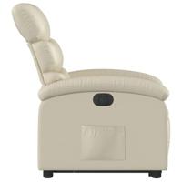 Sta-op-stoel elektrisch kunstleer crèmekleurig - thumbnail