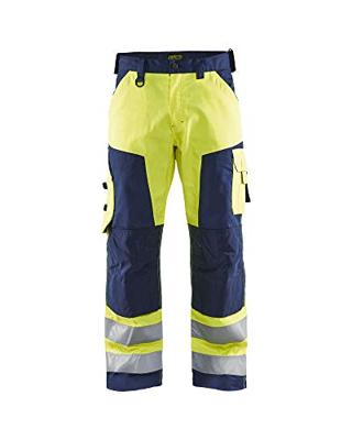 Blåkläder Werkbroek High-Vis zonder spijkerzakken 15661811 | High Vis Geel/Marineblauw | Maat 62 - 7330509413050