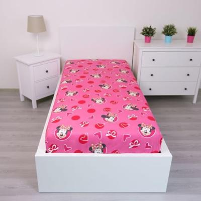 Minnie Mouse Hoeslaken roze - 90 x 200 cm