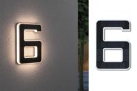 Paulmann 79847 4000870798478 Huisnummerlamp op zonne-energie Energielabel: A (A - G) 0.20 W Warmwit Zwart - thumbnail