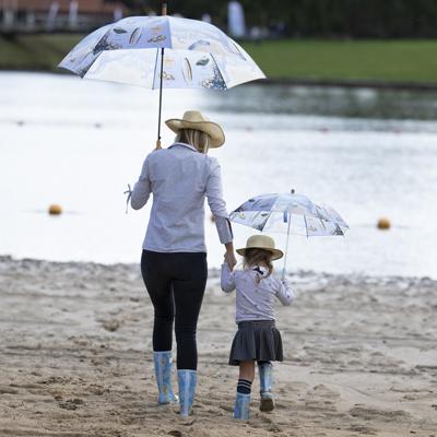 Esschert Design Paraplu Strand 120 Cm Polyester/staal Blauw