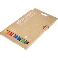 EDU3 Edugreen jumbo kleurpotloden, dikte 10 mm, vulling 5 mm, diverse kleuren, 12 stuk/ 1 doos - thumbnail