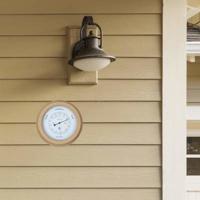 NeXtime NE-4303BR Buiten Barometer 22CM Metaal Bruin Orchid - thumbnail