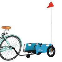 Fietstrailer oxford stof en ijzer blauw - thumbnail