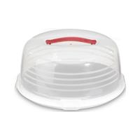 Curver taartdoos 35cm rond wit/transp. - thumbnail