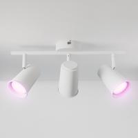Riga - LED smart plafondlamp - 3 spots - 15 Watt 1200 Lumen - Draaibaar en kantelbaar - GU10 - RGBWW - Wifi + Bluetooth - Google Home, Amazon Alexa en Siri - Wit - Bestuurbaar via App en Stem - thumbnail