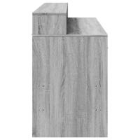 Bureau met LED-verlichting 160x55x91 cm hout grijs sonoma eiken - thumbnail