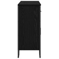 Dressoir Zwart Eiken 97 x 32.5 x 74.5 cm Bewerkt hout - thumbnail