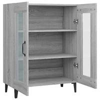 Dressoir 69,5x34x90 cm bewerkt hout grijs sonoma eikenkleurig - thumbnail