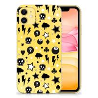 Silicone Back Case Apple iPhone 11 Punk Geel - thumbnail