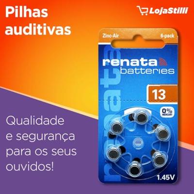 Renata Knoopcel ZA13 1.4 V 6 stuk(s) 305 mAh Zink-lucht Hearing Aid PR48 - thumbnail