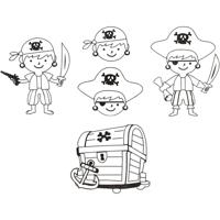 Creativ Company Vellen krimpfolie met motieven piraten, 10st. - thumbnail